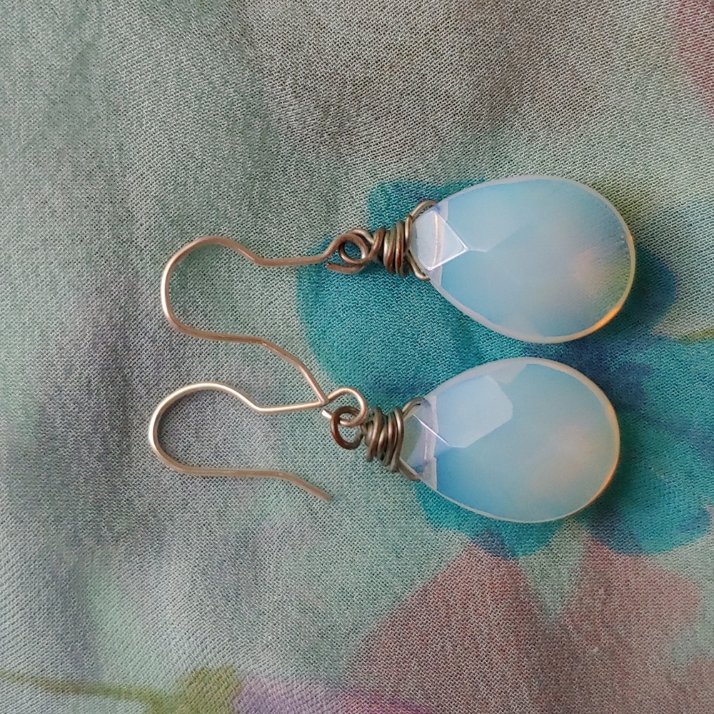 Sterling and Opalite earrings